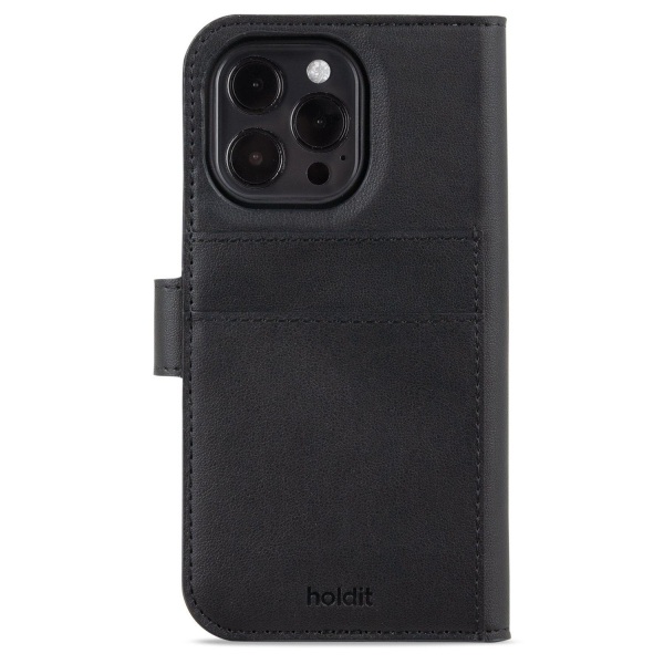 HOLDIT Wallet Case Magnet Plus Plånboksväska till iPhone 15 Pro Svart