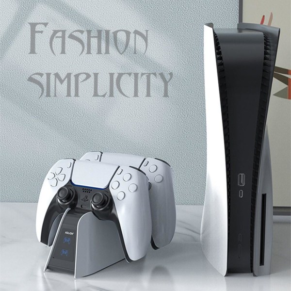 AOLION ALP500701 Dual Slot Fast Charging Dock för PS5 Elite Controller Vit