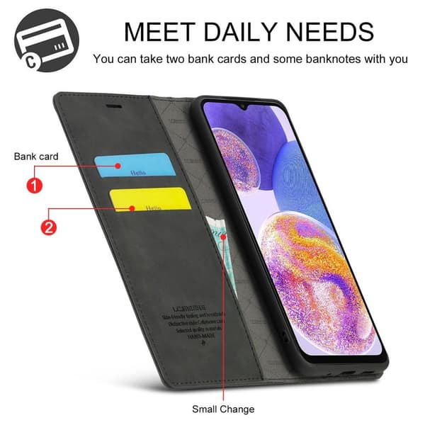 LC.IMEEKE Lommebok - deksel Deksel til Samsung Galaxy A23 5G - Svart Black