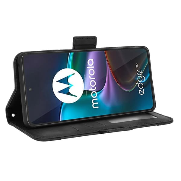 Motorola Edge 30 5G Plånboksfodral - Svart Svart