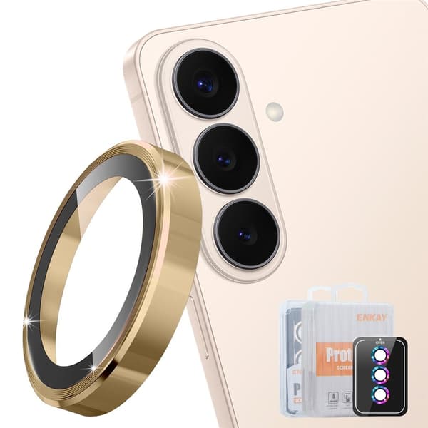 För Samsung Galaxy S26 Kameralinskydd Guld