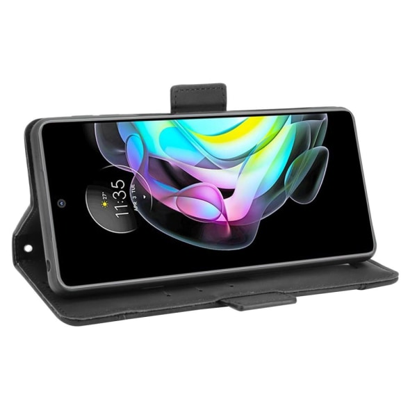 Wallet Stand Flip Telefontaske til Motorola Edge 20 - Sort Black