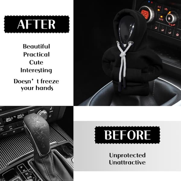 Bil Hættetrøje Beskyttelse Design Dekoration Gear Shifter - Sort Black