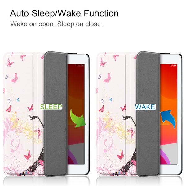 Apple iPad 10.2 (2019) Pattern PU Trifoldet Stand Tablet-Taske - Skønhed Multicolor