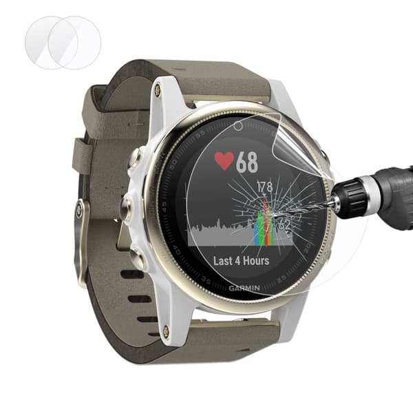 2 - pack HAT PRINCE Garmin Fenix 5S Soft Nano Super Skjermbeskyttere Transparent