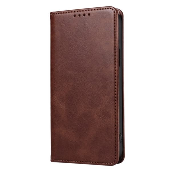 Wallet Stand Telefontaske til iPhone 15 Pro Max Cell Cell Cover - Kaffe Dark brown