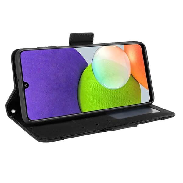 Wallet Stand Flip Phone Case til Samsung Galaxy A22 4G - Sort Black
