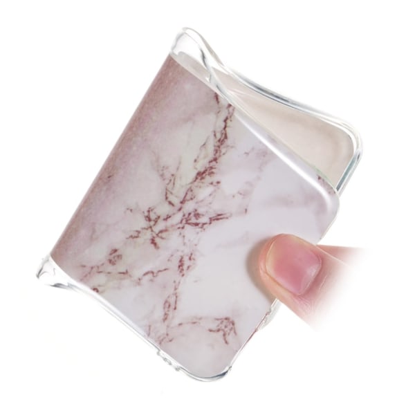 Marble Pattern IMD TPU Soft Back Case for Samsung Galaxy A70 - Style J Black