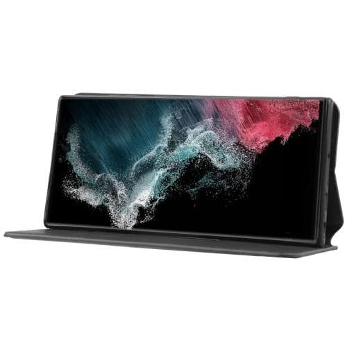 Rhombus tegnebog taske til Samsung Galaxy S23 Ultra - Sort Black
