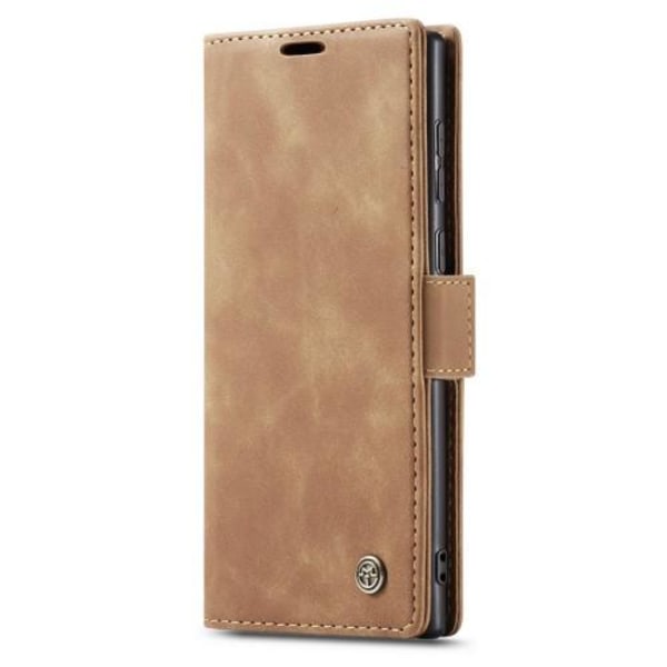 CASEME Retro Lompakkokotelo Samsung Galaxy S23 Ultra - Ruskea Brown