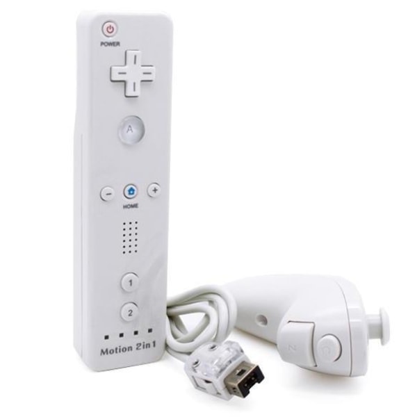 Kompatibelt med Wii & Wii U Handkontroll-Set Motion Plus Bulk Vit Vit