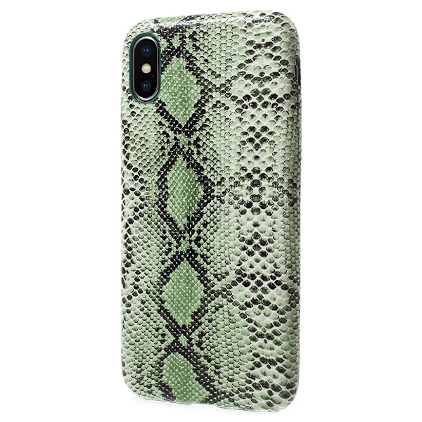iPhone X-deksel Snake Skin Pattern - Grønn Gold