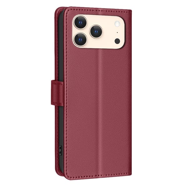 BINFEN COLOR Puhelimen lompakkokotelo iPhone 18 Pro / 17 Pro puhelimelle Red