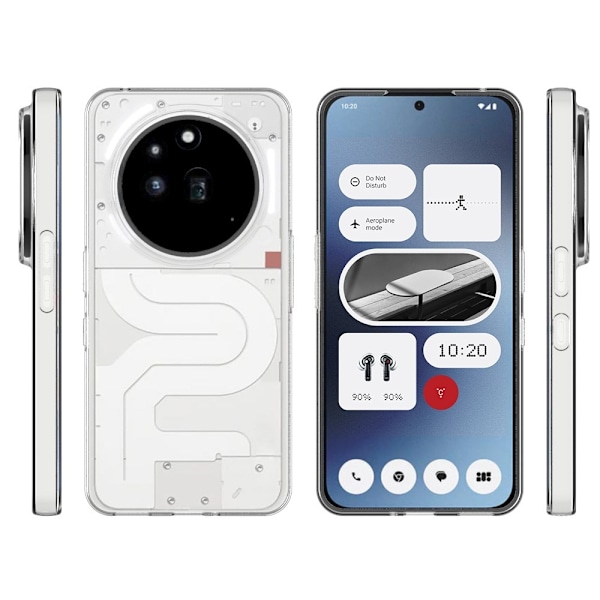 Till Nothing Phone (3a) Pro Fodral TPU Skal Baksida Transparent