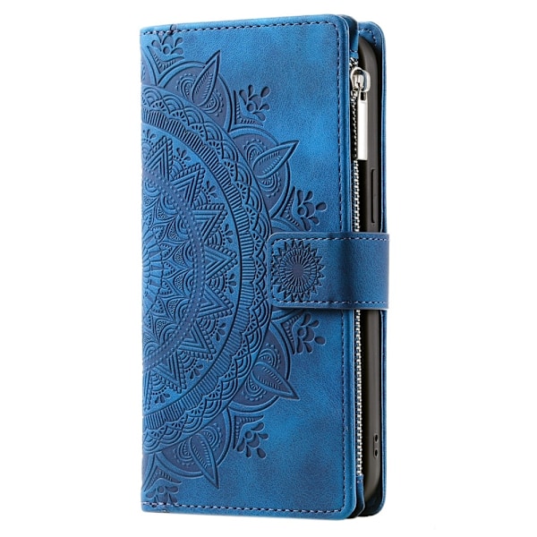 Til iPhone 17e / 16e tegnebogscover Cover Shell Mandala Blomstermønster Blue