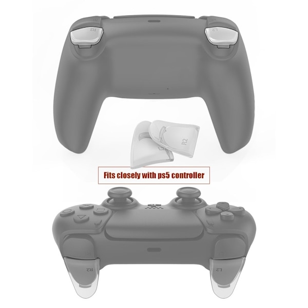 1 par för Sony Playstation 5 Game Controller Trigger Extenders Svart