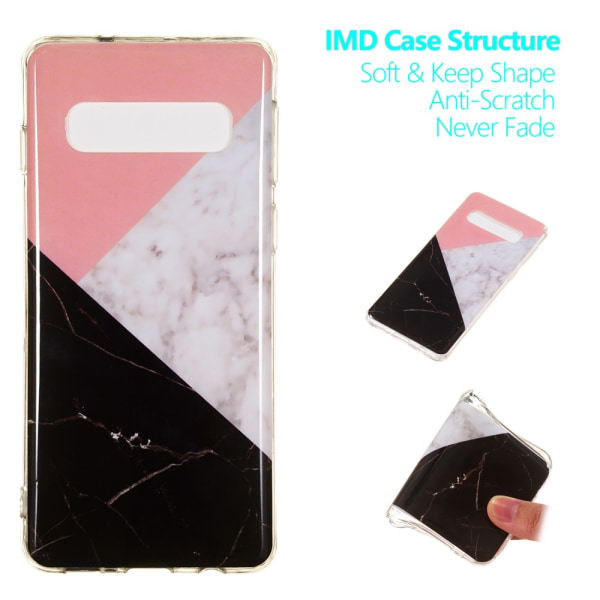 Marble Pattern IMD TPU Soft Back Case for Samsung Galaxy S10 - Style H Multicolor