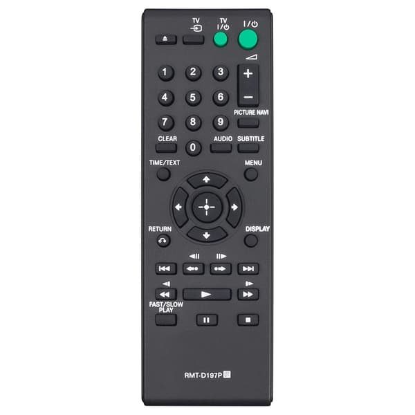 Fjärrkontroll Ersättning för RMT-D197P För Sony DVD Svart