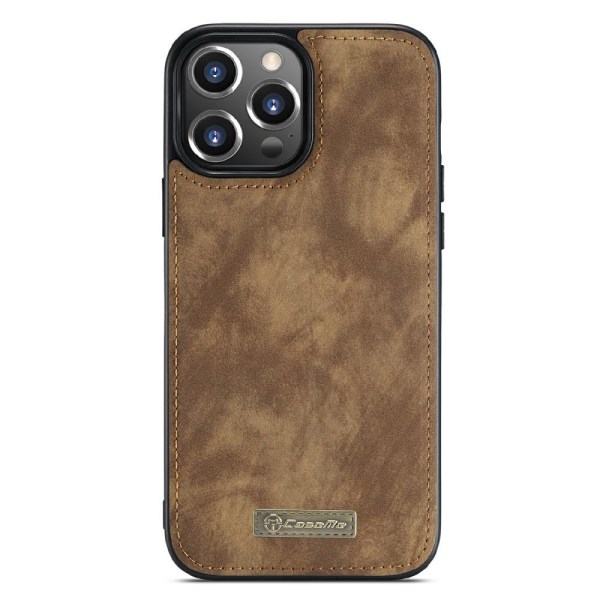 CASEME iPhone 13 Pro Max 2-in-1 Wallet -puhelimen kuori - ruskea Brown