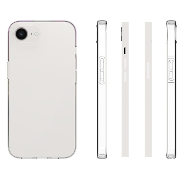 Fodral Skal för iPhone 16e Stötdämpade Förstärkta hörn TPU Transparent