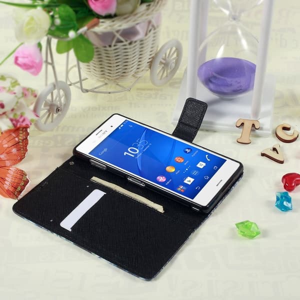 Sony Xperia Z3 US flagga Lompakkokotelo Multicolor