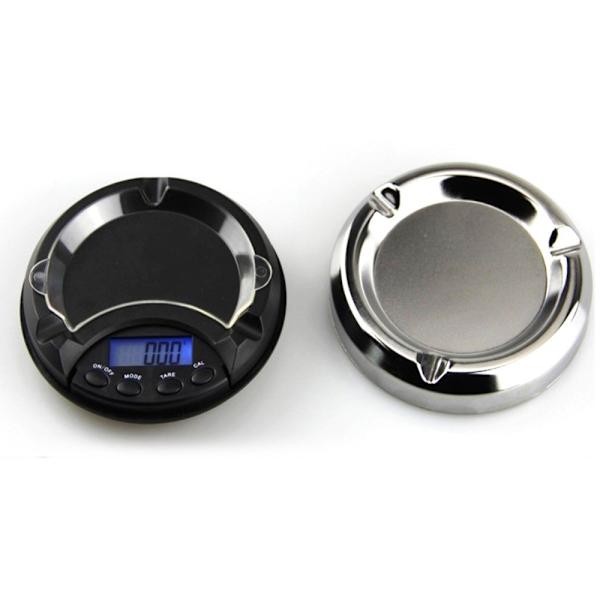 Digital gullsmedvekt 0,01 g til 500 gram - askebeger Black