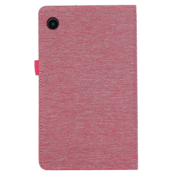 Etui for Samsung Galaxy Tab A9+ med stofftekstur, folio og stativ Pink