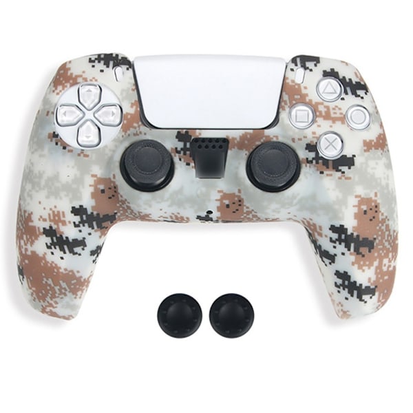 DATA FROG Silikondeksel for Sony Playstation 5 Gamepad med 2 Rocker Caps Multicolor