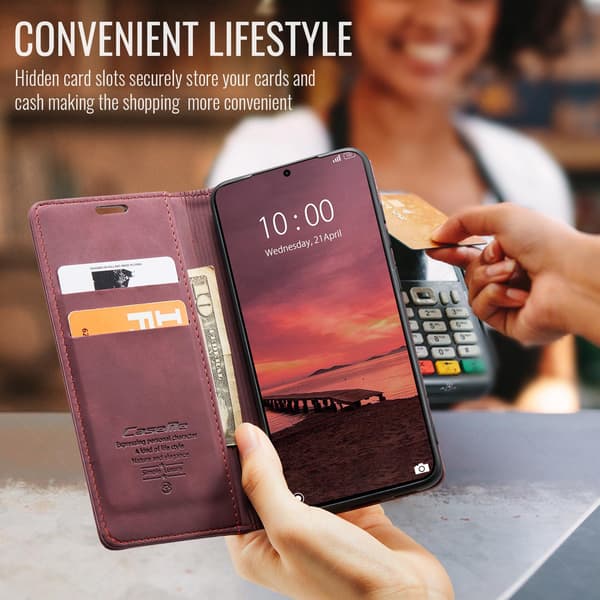 CASEME Til Xiaomi 17T Lommebokdeksel Red
