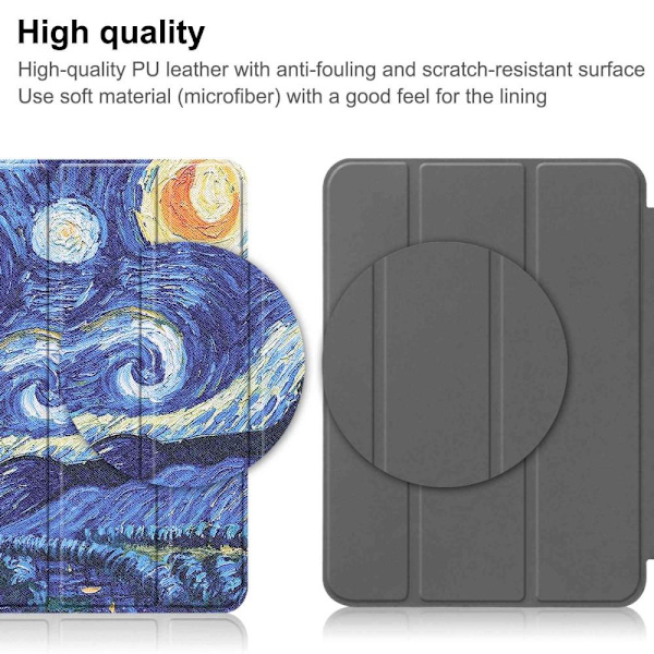 Trifoldet stativetui til iPad 10.9 (2022) Tabletcover - Maleri Multicolor
