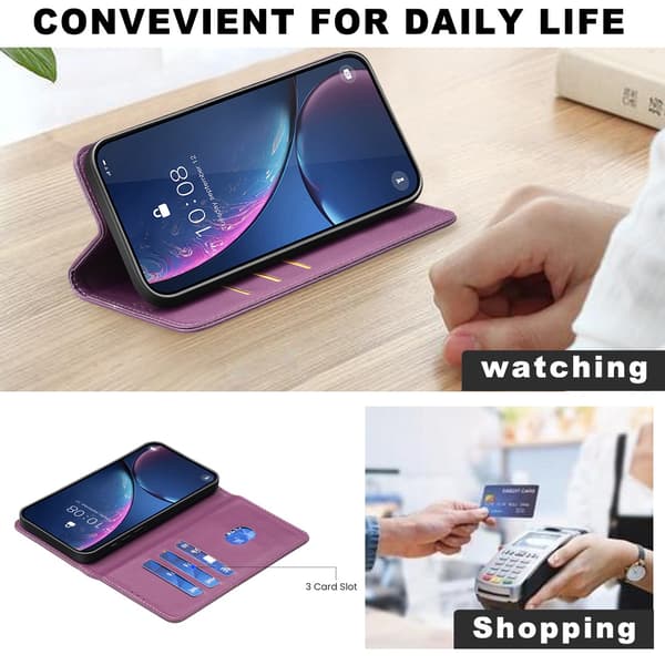 BINFEN COLOR Mobildeksel med Stativ til Google Pixel 11 Pro XL Dark purple