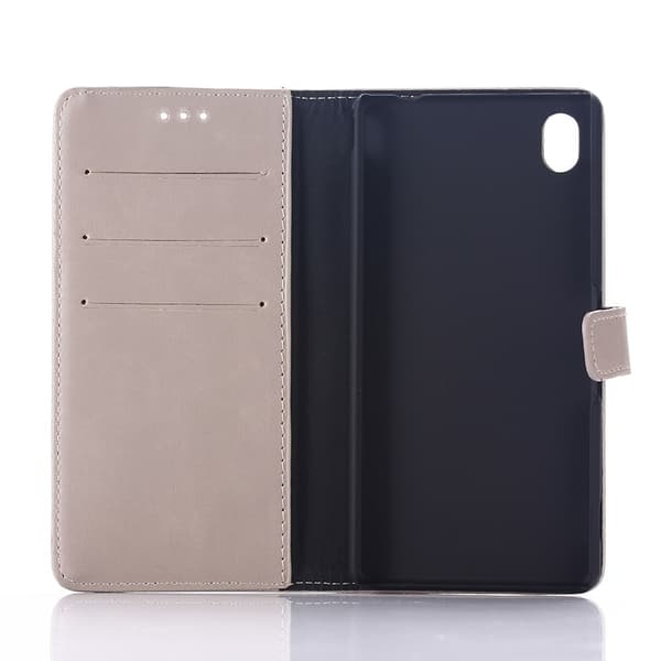 Sony Xperia M4 Aqua Lommebok - cover Beige Beige