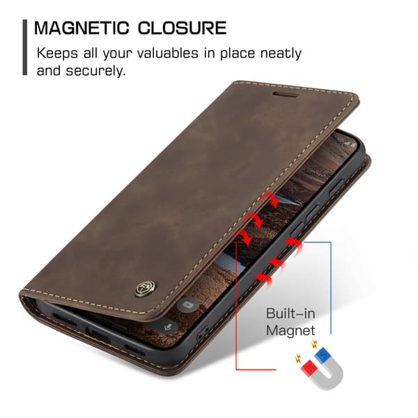 CASEME Google Pixel 10A Kotelo Teline Puhelinkotelo Dark brown