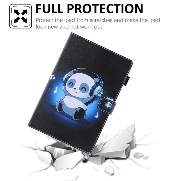 Til iPad 10.9 (2022) Tabletetui Cover Foldbart stativ - Panda/Mu Black