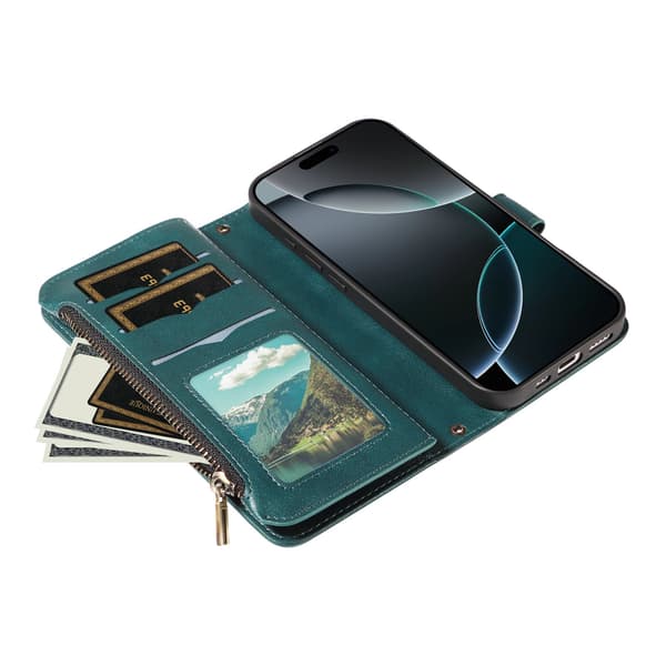 Mandala-präglat Plånboksfodral med Handledsrem till Sony Xperia 1 VIII Grön