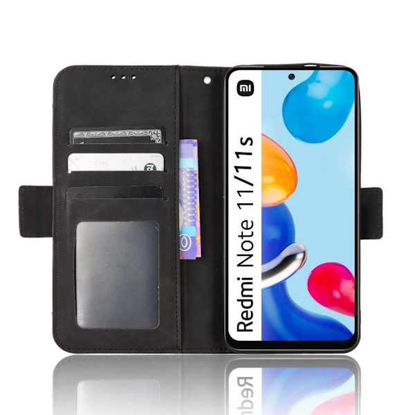 Xiaomi Redmi Note 11 Flip Case - lompakon suojukselle Black