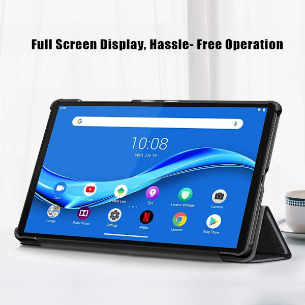 Tri-fold Fodral till Lenovo Tab M10 Plus FHD - Svart Svart