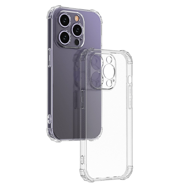För iPhone 15 Pro Skal Fodral TPU-ram + Akryl Baksida Telefonfodral Transparent