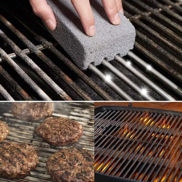 Grillskurestein BBQ Murstein Rengjøringsblokk Pimpstein Grey