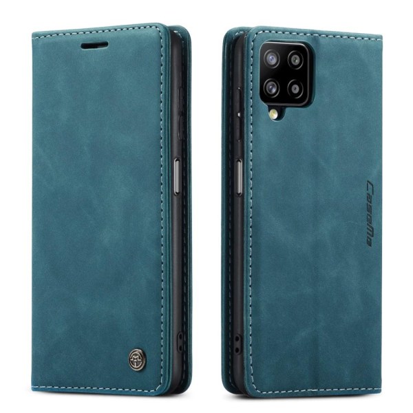 CASEME Retro Wallet Case for Samsung Galaxy A12 - Blue Blue