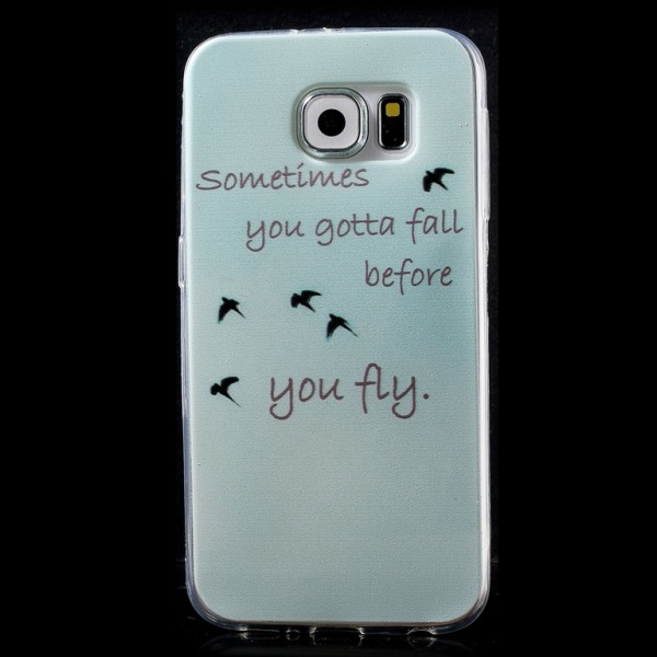 Samsung Galaxy S6 TPU cover Fall Before You Fly Purple