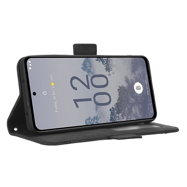 Nokia X30 5G Useita korttipaikkoja Puhelimen Lompakkokotelo - Musta Black