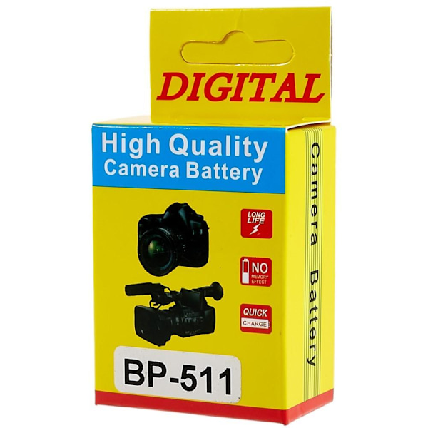 BP-511 Li-ion batteri for Canon EOS 40D / 300D / 5D / 20D / 30D / 50D / 10D / G5 / G6 osv Black