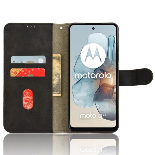 Motorola Moto G Play (2024) Case Wallet Case Shell -kotelolle Black