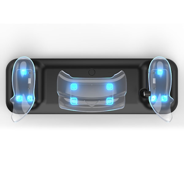 Laderstasjon for Meta Quest 3 VR-headset og kontrollerladedokk Black