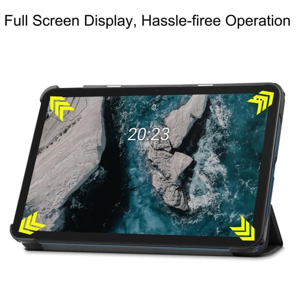 Tablettiteline Slim Fit Suojakuori Nokia T20:lle - Musta Black