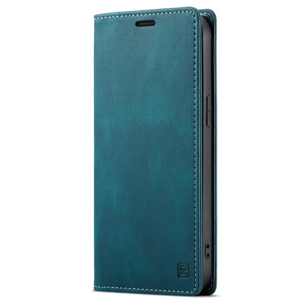 AUTSPACE A01 Retro tegnebog taske til iPhone 13 - blå Blue
