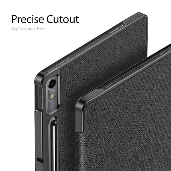 DUX DUCIS Domo Series PU Lær Smart Deksel for Lenovo Tab P12 Black