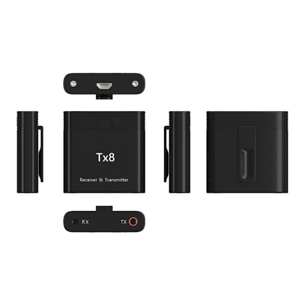 2-i-1 Bluetooth Sender Modtager Adapter til Musik Audio Transceiver Black