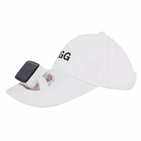 Sommer solbeskyttelseshat Sun Cap Fan baseball cap - Hvid White
